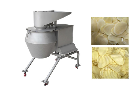 Centrifugal Crinkle And Flat Cut Slice Cutting Machine For Potato Radish 1-3T / Output